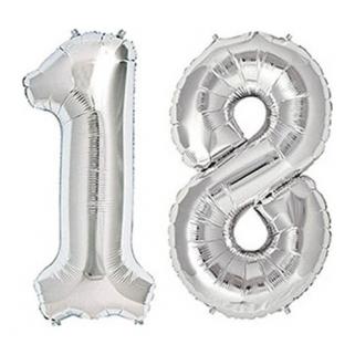 18 Yaş Gümüş Folyo Balon 90cm