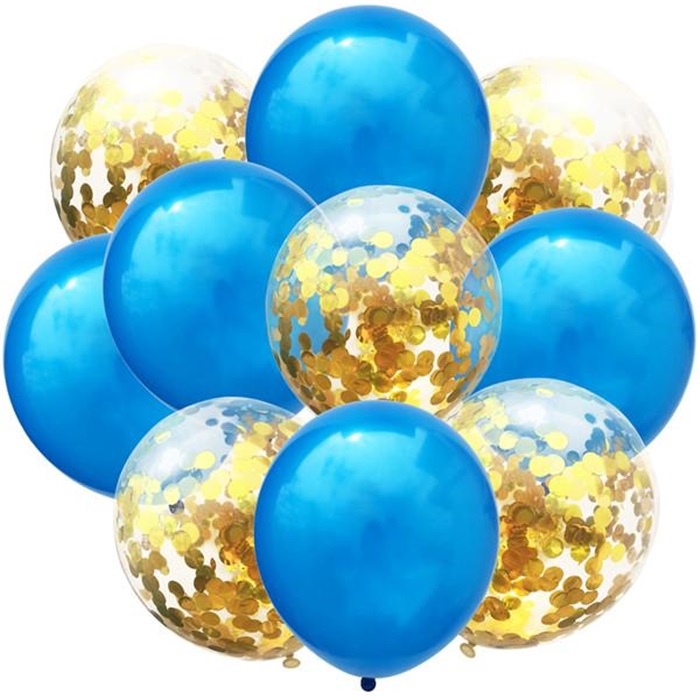 Mavi%20Gold%20Konfetili%20Balon%2010%20Adet